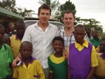 Graham Kinch and Ian Taylor at Mount Everest Primary School, Kitandwe